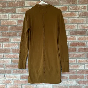 We The Free Gia Cardigan Dress Brown Button Up Thermal Women’s Medium Multiwear thumbnail 9