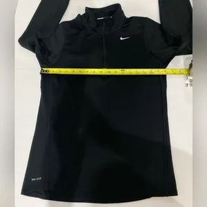 Nike Running Black Dri-Fit Athletic 1/4 Zip Pullover Womens Size S thumbnail 6