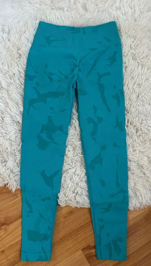Aurola teal camo workout leggings thumbnail 1