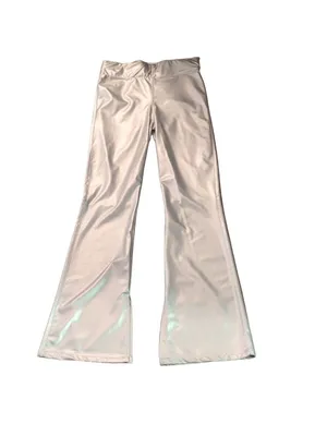 Show Me Your Mumu Silver Nashville Pull On Flares Faux Leather Size Medium thumbnail 3