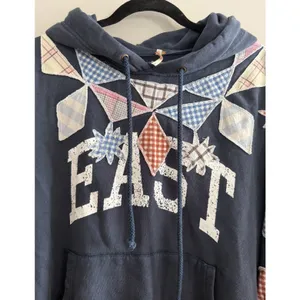 Free People Saint Sweatshirt Hoodie Tunic Top Embroidered Oversized‎ Size Small thumbnail 3