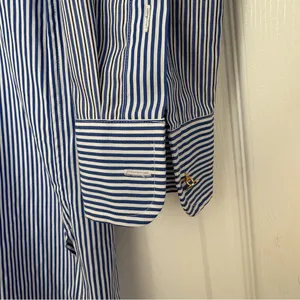 Lauren Ralph Lauren‎ Blue And White Stripe Button Front Dress Size XS thumbnail 5
