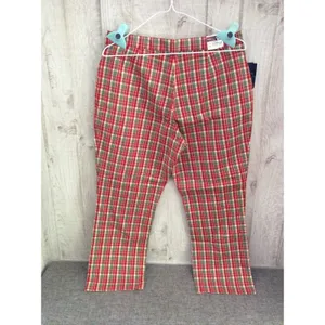 Wrangler Twenty X Red Green Plaid Stretch Casual Pants Womens 11 Average thumbnail 3