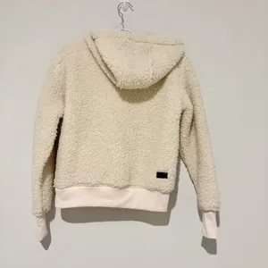 WEAR by Erin Andrews Carolina Panthers Sherpa Half-Zip Hoodie cream‎ women small thumbnail 2