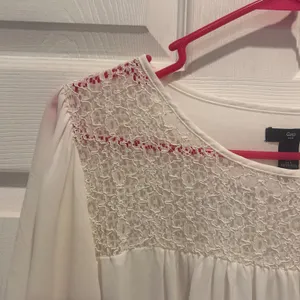 Gap Womens Ivory Crochet‎ Lace Blouse Top Long Sleeve Large Bridal Cottagecore thumbnail 2