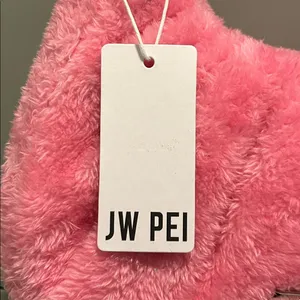 JW PEI Gabbi Terry Ruched Pink Faux Fur Fuzzy Hobo Handbag Revolve thumbnail 11