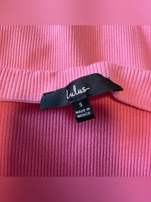 Lulus Ribbed Side Slit Midi Skirt, Pink, Size S, NWOT thumbnail 3
