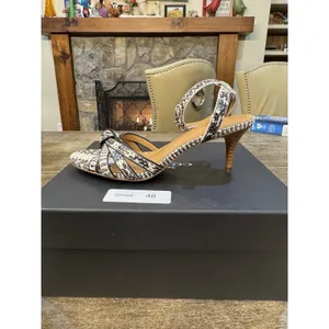 Coach Meg heel ankle-strap sandal featuring‎ a kitten heel Genuine Snakeskin thumbnail 2