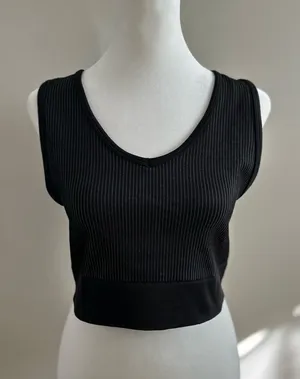 Aerie Offline Ribbed Sports Bra Long Line Top thumbnail 1