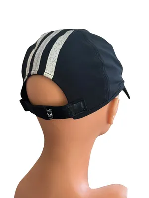 Adidas UniSex Originals Flatbrim Cap Hat 3 Stripe Logo Black White Adjustable OS thumbnail 3