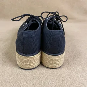 TUK Footwear Black Canvas Platform Shoe‎ Sneaker Lace Up Women's Casual US 7 EUC thumbnail 5