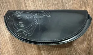 Versace Black‎ Medusa Embossed Sunglasses Case Semi Circle Hook and Loop Closure thumbnail 1