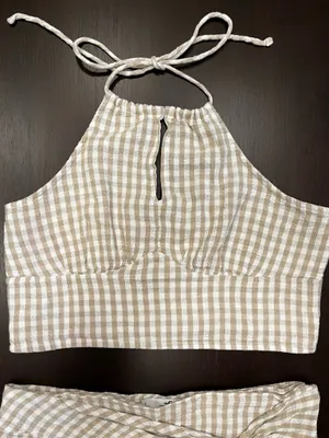 Hollister Set Two-Piece Skirt Gingham Top thumbnail 2