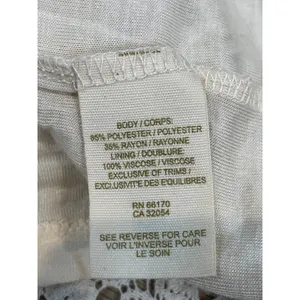 Free People Crochet Lace Dress Scoop Back With Bell Sleeves Size M Cream thumbnail 6