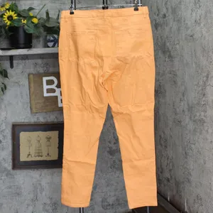 DG2 Womens Distressed Straight Leg Jeans Peach Orange 16W Tall thumbnail 2