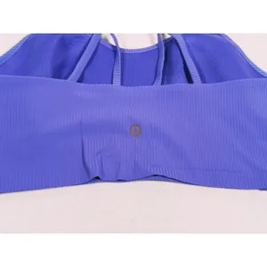 Lululemon Like a Cloud Ribbed Longline Bra Size 6 Wild Indigo Athletic Yoga Gym thumbnail 7
