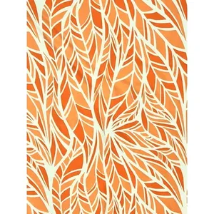 Bon Apple Tea Womens XL Orange White Leaf Print Tunic Blouse Tropical‎ Resort thumbnail 9