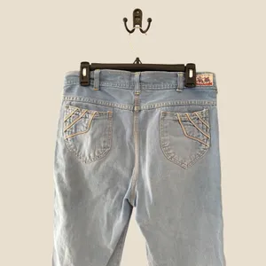 Diamond Double J Womens Vintage 80s Light Straight Leg Western Jeans 30 Short thumbnail 2