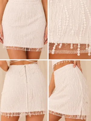 LULU's Bachelorette Engagement Bridal Shower Honeymoon Mini Skirt thumbnail 2