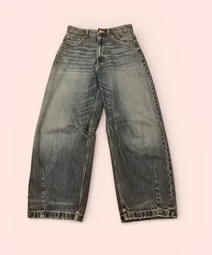 Zara mid-ride TRF baggy barrel jeans thumbnail 1