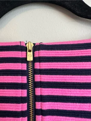 Lilly Pulitzer Brielle Striped Sleeveless Fit and Flare Dress Pink Navy womens thumbnail 7