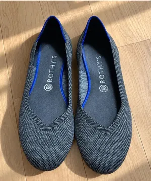 Rothy's Gray Blue Knit Ballet Flats Washable Shoes Size 9.5 thumbnail 1