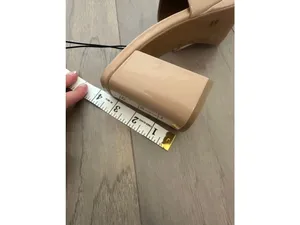 Worthington Nude Patent Block Heel Platform Mules Size 8.5 thumbnail 6