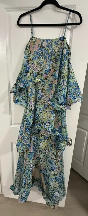 Armani maxi dress in multi - Floral Spaghetti-Strap Maxi Dress in Multi-Color thumbnail 4