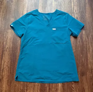 NWOT FIGS Women’s Pacific Blue Catarina One Pocket Scrub Top Nursecore - Size S thumbnail 1