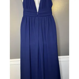 Lulus Dress Womens XS Blue Chiffon Plunge V Neck Maxi Side Slit Formal Gown thumbnail 8