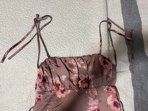 Lulus Satin Midi Dress Floral thumbnail 4