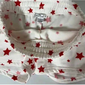 Love Streak White Red Star Stars Shorts Bottoms Size S ❤️🤍 thumbnail 5