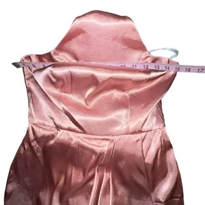 After‎ Six Desert Rose Charmeuse Halter Midi Dress Draped Tulip Skirt 6829 Sz 2R thumbnail 8