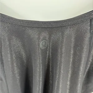 Lululemon women’s align long sleeve cropped black shine performance top size 4 thumbnail 3