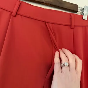 Halara Wide Leg High Rise Orange Red Pull‎ On Pants Comfy Stretch Pant Workwear thumbnail 5