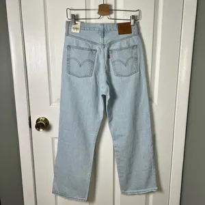 Ribcage High Rise Distressed Straight Ankle Blue Jeans Ojai Shore 27 thumbnail 9
