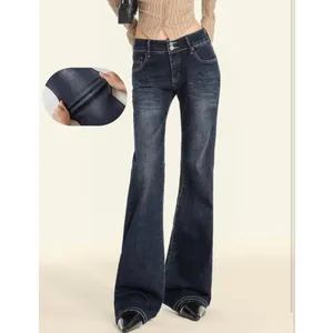 NEW Mid Rise Flare Jeans Stretchy Y2k Boyfriend Bootcut Baggy 4 28/28 thumbnail 4