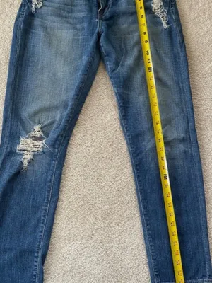 Lucky Brand Cigarette Distressed Dark Wash Jeans Size 8/29 thumbnail 7