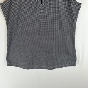IBKUL Womens Black White Gingham Sleeveless 1/4 Zip Golf Polo Top Size M UPF50 thumbnail 9