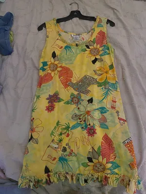 Thrifted beach dress Yellow Size M thumbnail 1