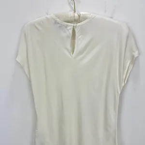 J.Crew Drapey Tee Shirt Top Blouse Viscose Ivory Classic Neutral Small NWT thumbnail 8