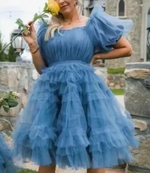 Ivy City Co. Tulle Puff-Sleeve Fairytale Dress thumbnail 1