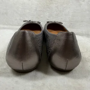 Vionic Minna Gunmetal Silver Snake Skin Ballet Flats Orthotic Size 7.5 thumbnail 7