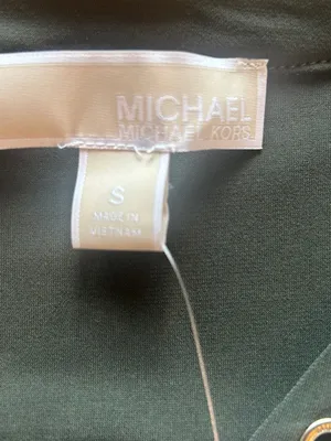 Michael Kors Olive Lace Up Belted Long Sleeve Shift Dress Size S thumbnail 5