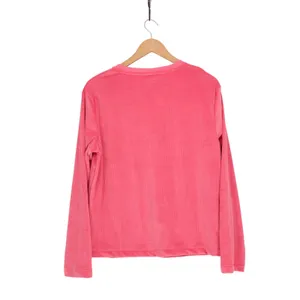 Roudelain 2-PC Pajamas Set Womens M Pink Stretch Fleece Sleepwear Henley Neck‎ thumbnail 5