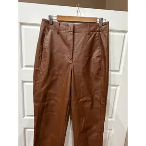 Wilfred Free Brown Vegan Leather Ascendent Pant Straight Leg Size 10 Minimalist thumbnail 3