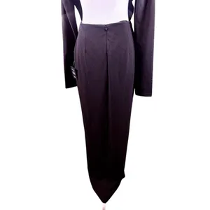 Lulus Flawless Esteem Black Long Sleeve Cutout‎ Column Gown Size Medium NWT thumbnail 6