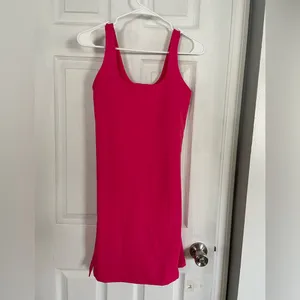 Old Navy PowerSoft Shelf-Bra Support Athletic Work Out Dress Hot Pink XS NWT thumbnail 2