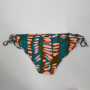 Volcom Bikini Bottom SZ Medium New Wave Brown Abstract Boho Surf Skater Swim NEW thumbnail 3