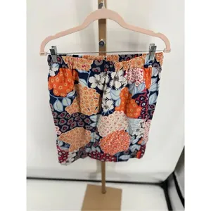Boden Floral Print Mini Skirt Elastic Waist Navy Size 8L thumbnail 6